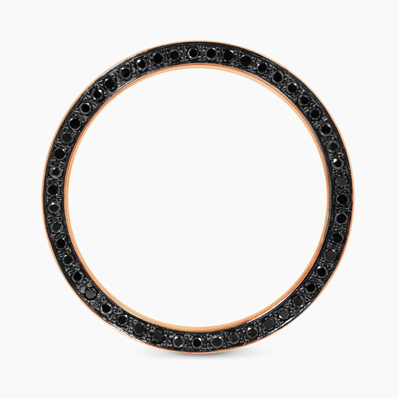 18ct rose gold 100=0.57ct black round brilliant cut diamonds Mens ring - Image 2
