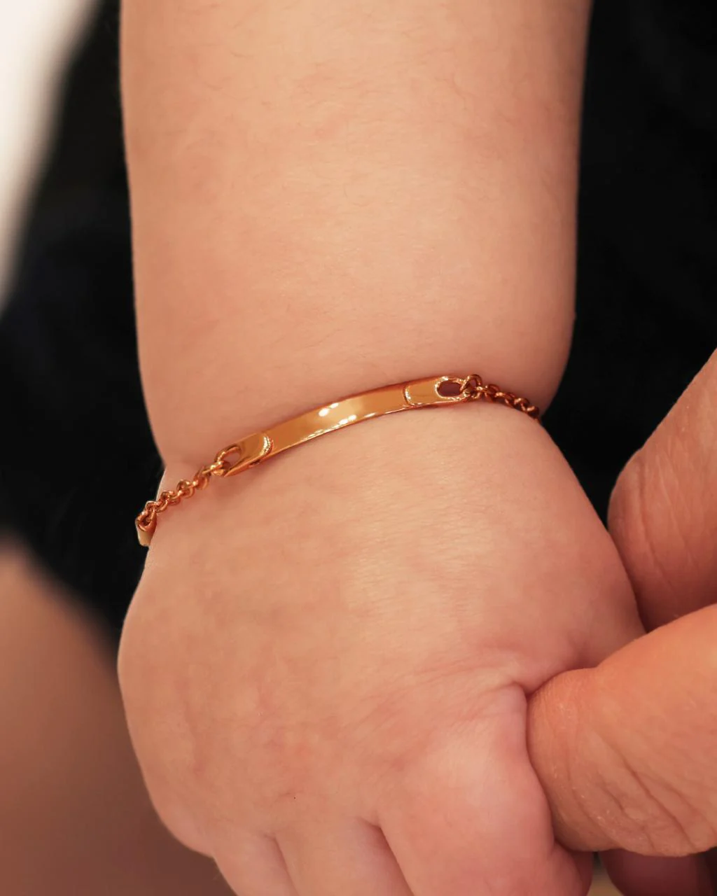 18ct rose gold identity baby bracelet - Image 2