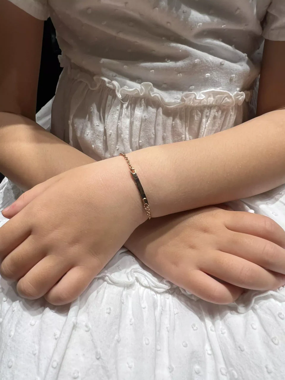 18ct rose gold identity baby bracelet - Image 4