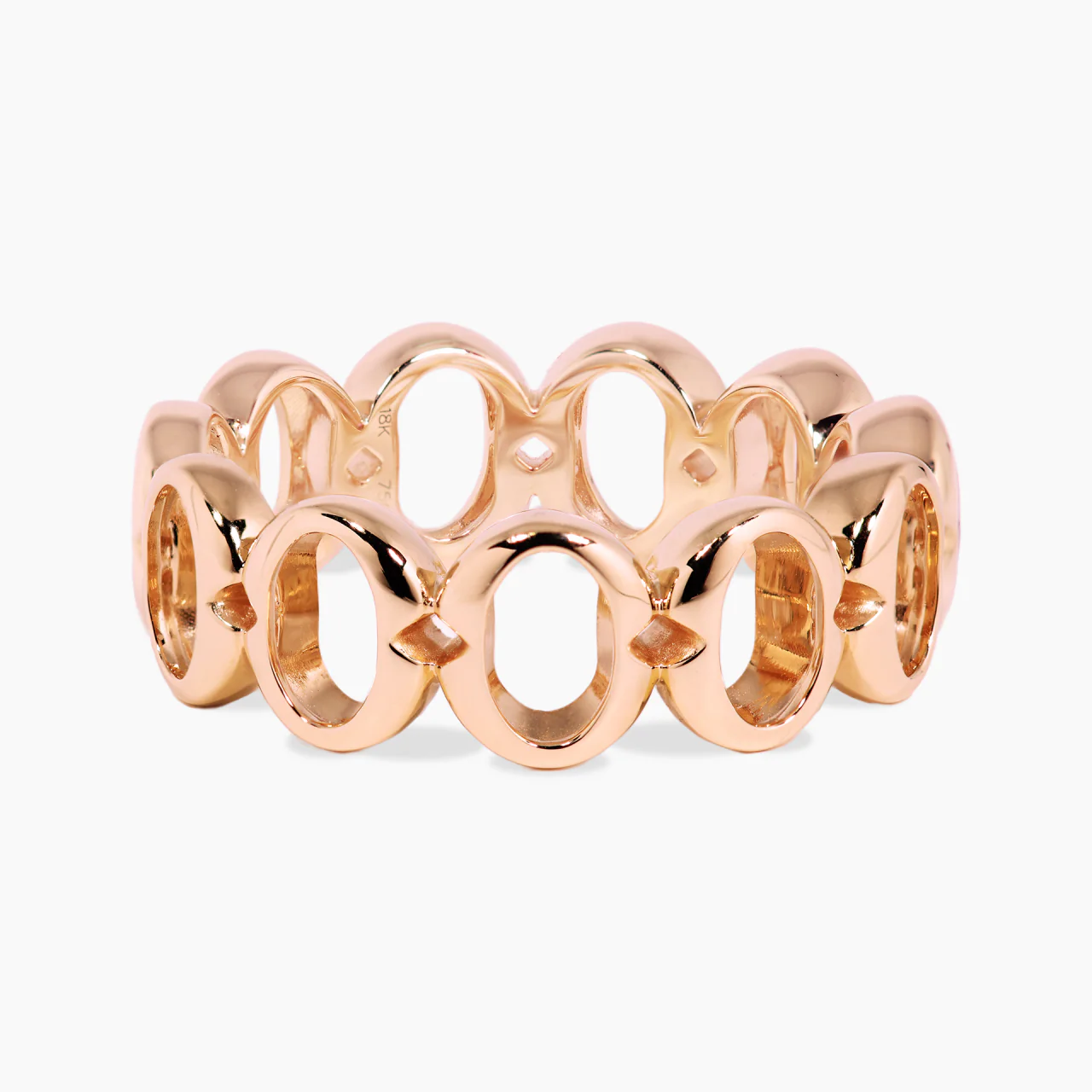 18ct rose gold thick ‘O’ ring from the Iconica Collection- Small