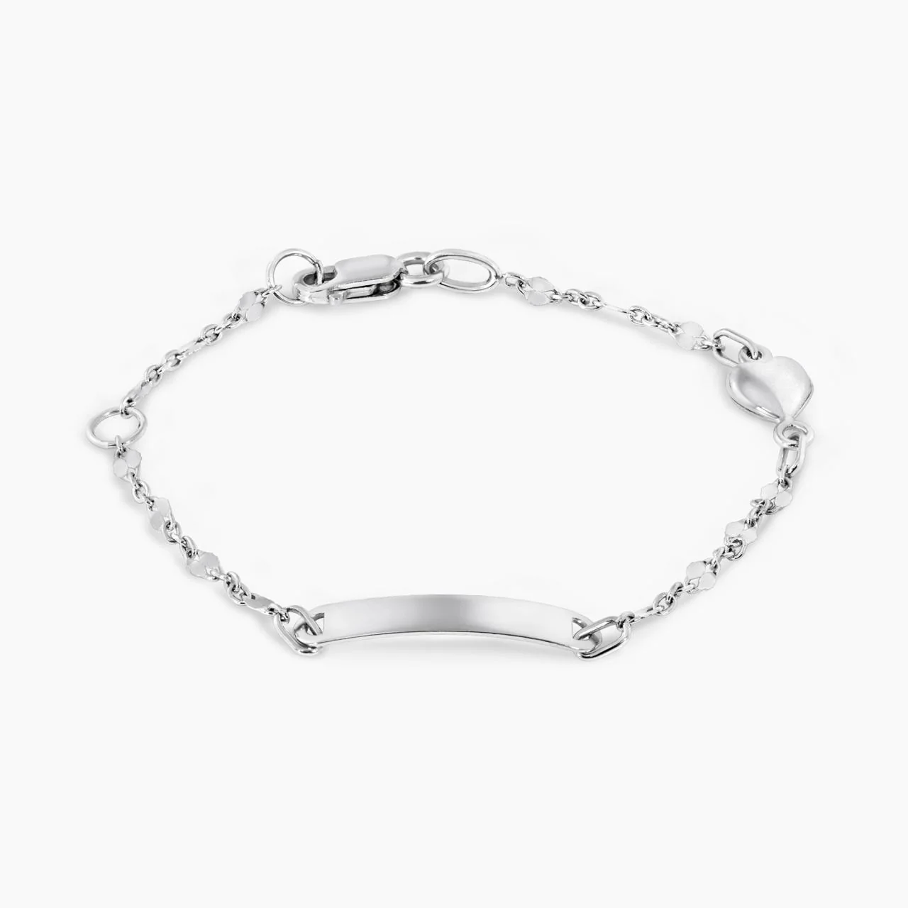 18ct white gold ID heart bracelet - Image 2