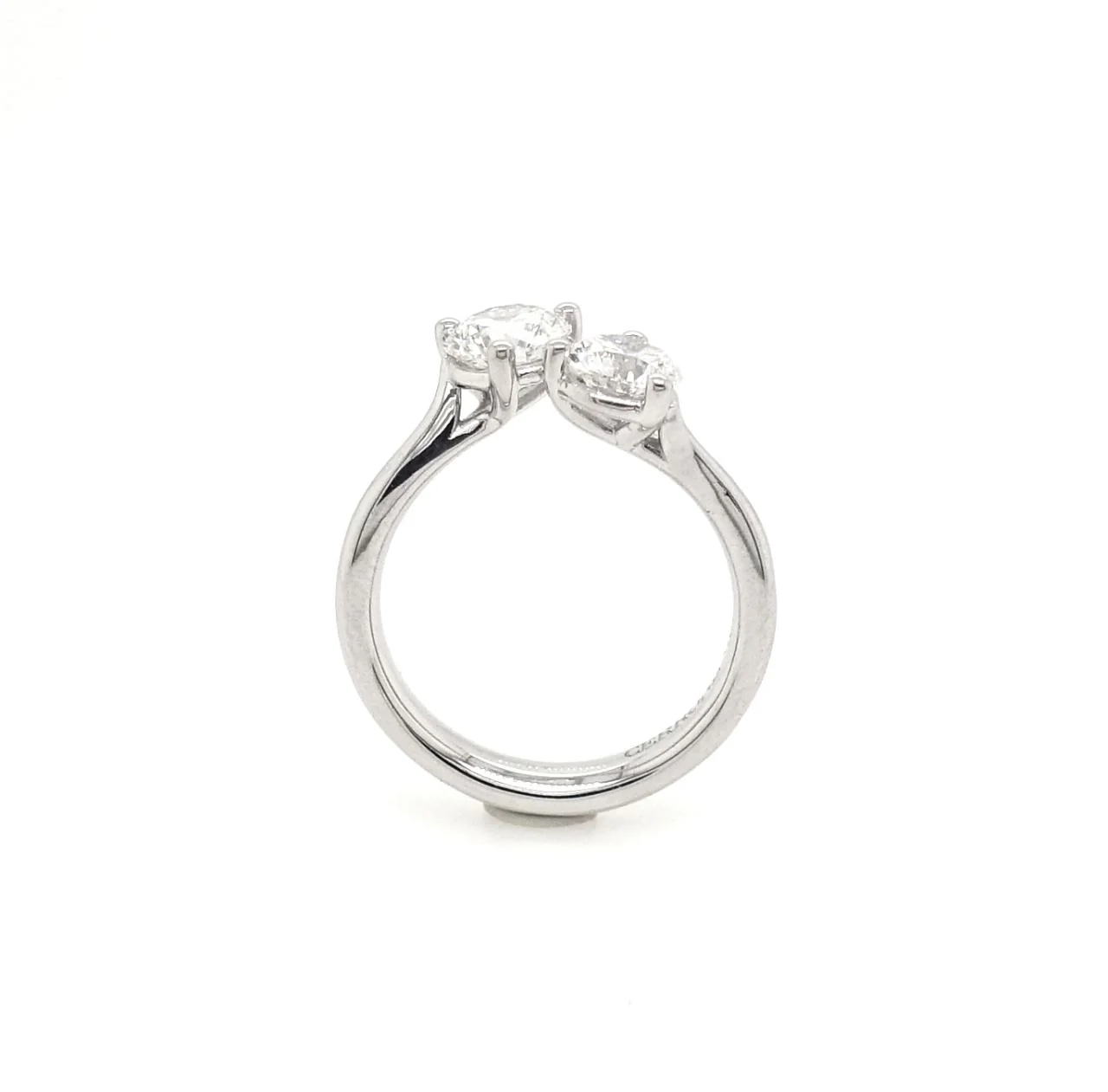 VALERIA - 18ct white gold 0.80ct F SI1 round and 0.60ct F SI1 round brilliant cut diamond engagement ring - Image 3