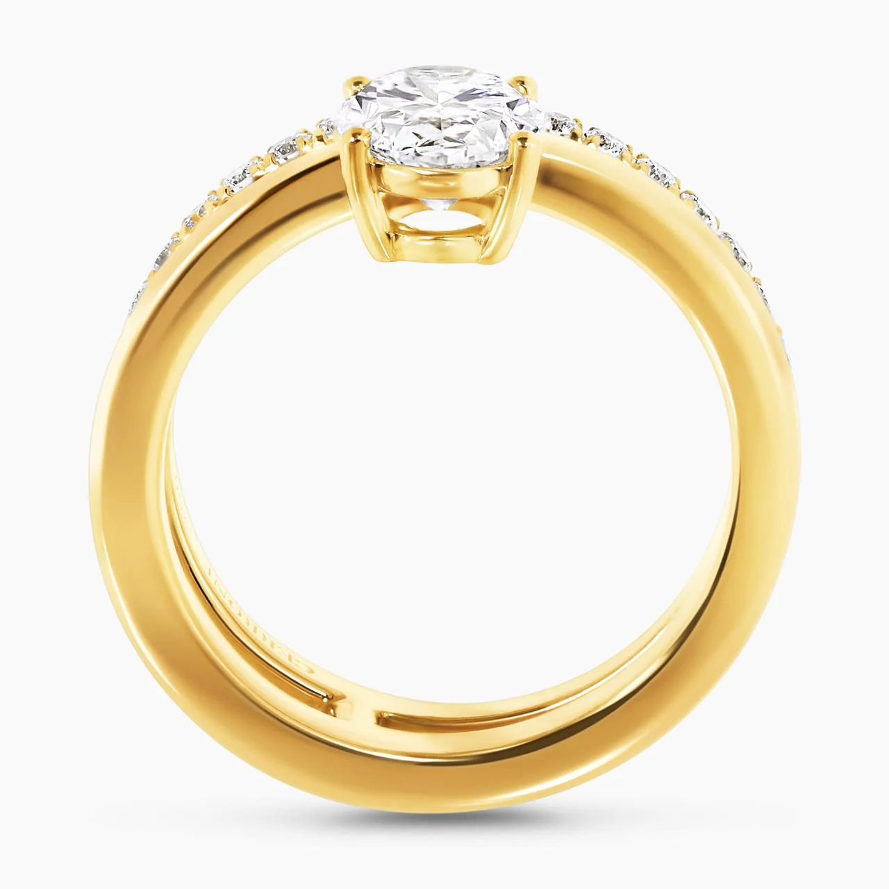 18ct yellow gold 1.20ct oval brilliant cut diamond engagement ring - Image 4