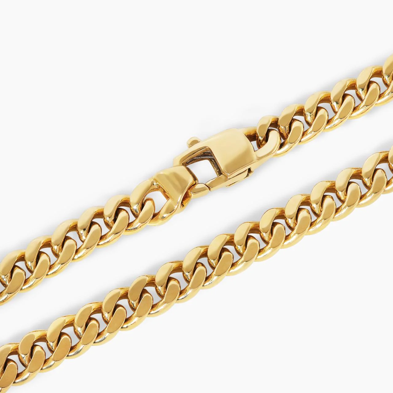 18ct yellow gold 21cm solid flat curb link bracelet - Image 2