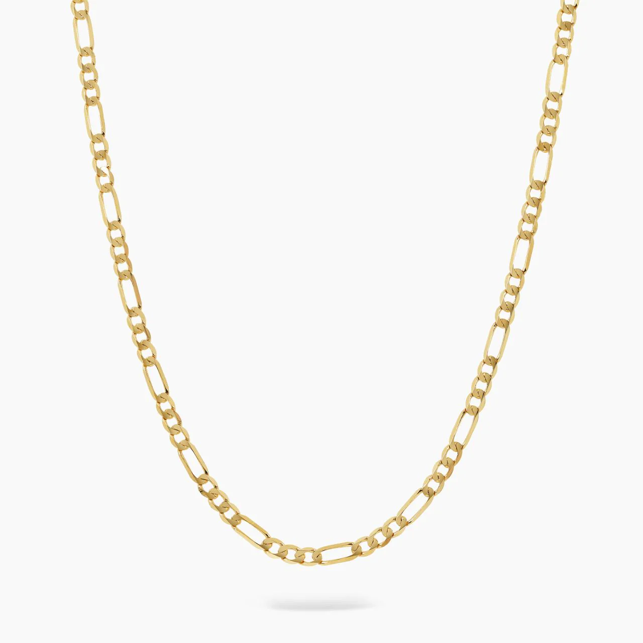 18ct yellow gold 60cm fine figaro link chain with parrot clasp