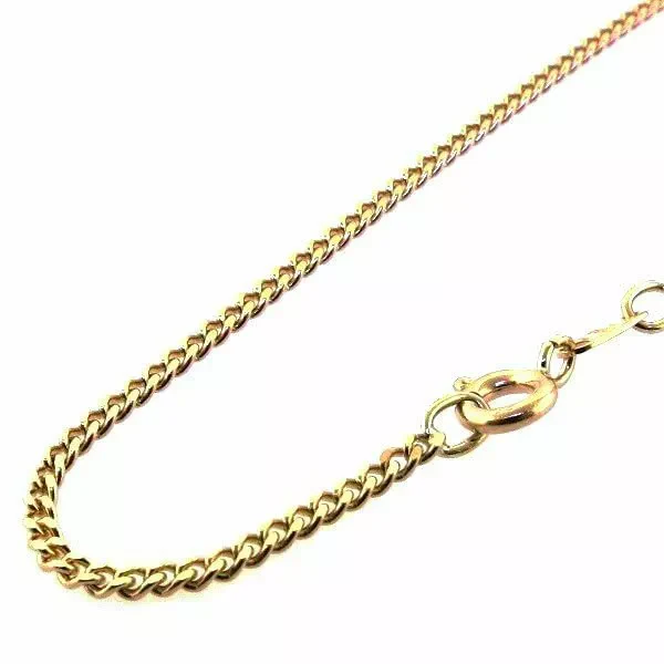 18ct yellow gold 60cm flat curb chain - Image 2