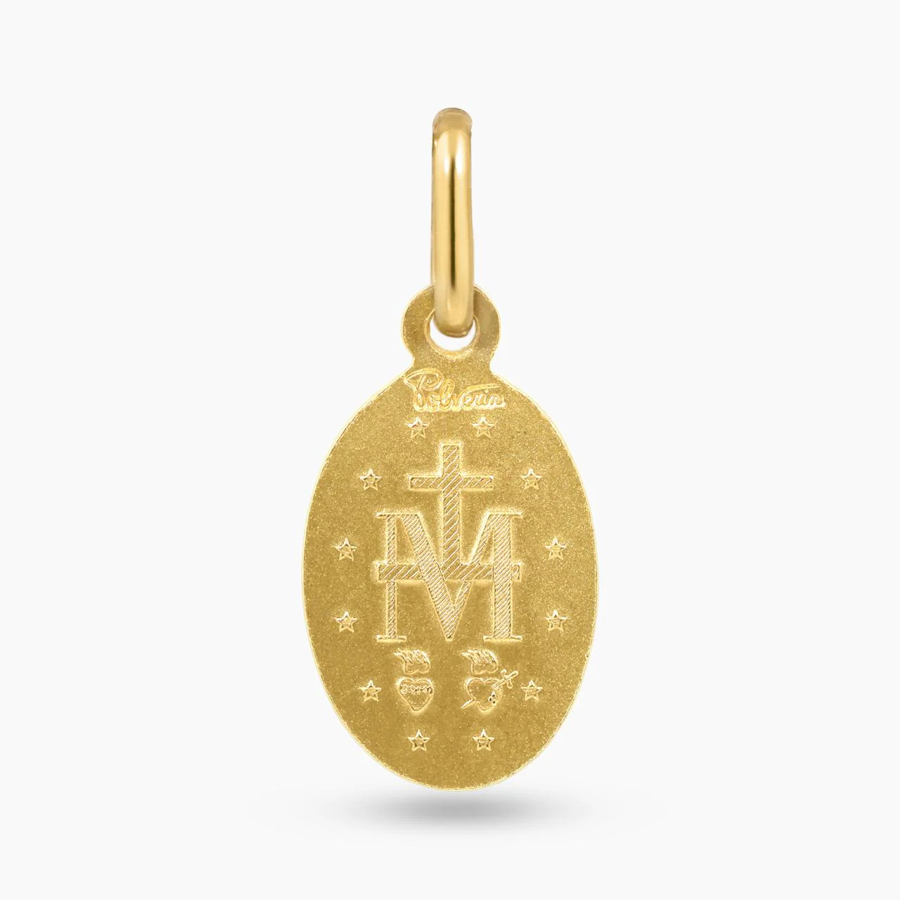 18ct yellow gold “Miraculous” oval medal pendant - Image 6