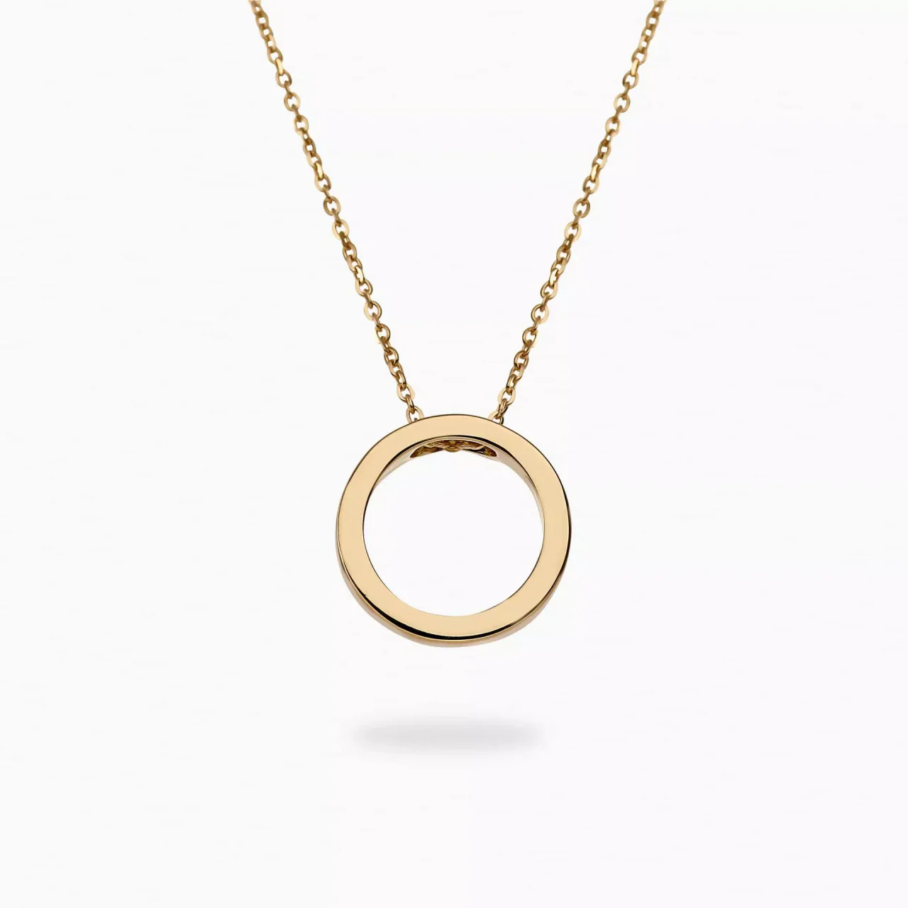 18ct yellow gold open circle necklace - Image 2
