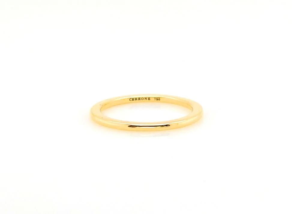 18ct yellow gold plain spacer ring - Image 2