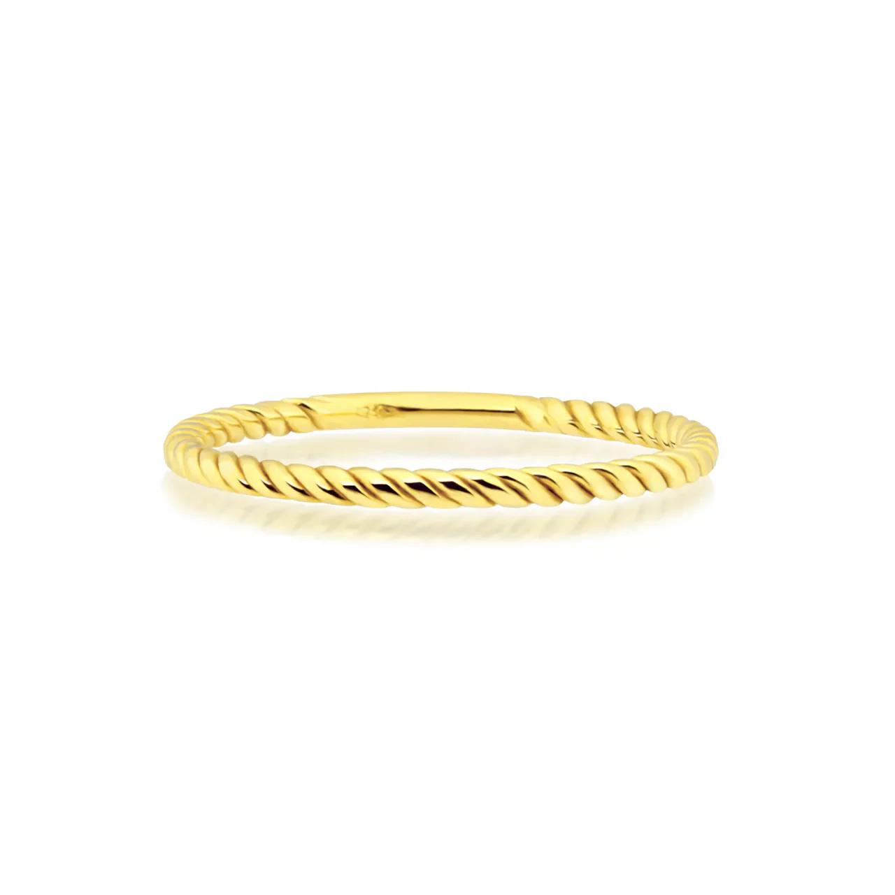 18ct yellow gold twist ring - Image 5