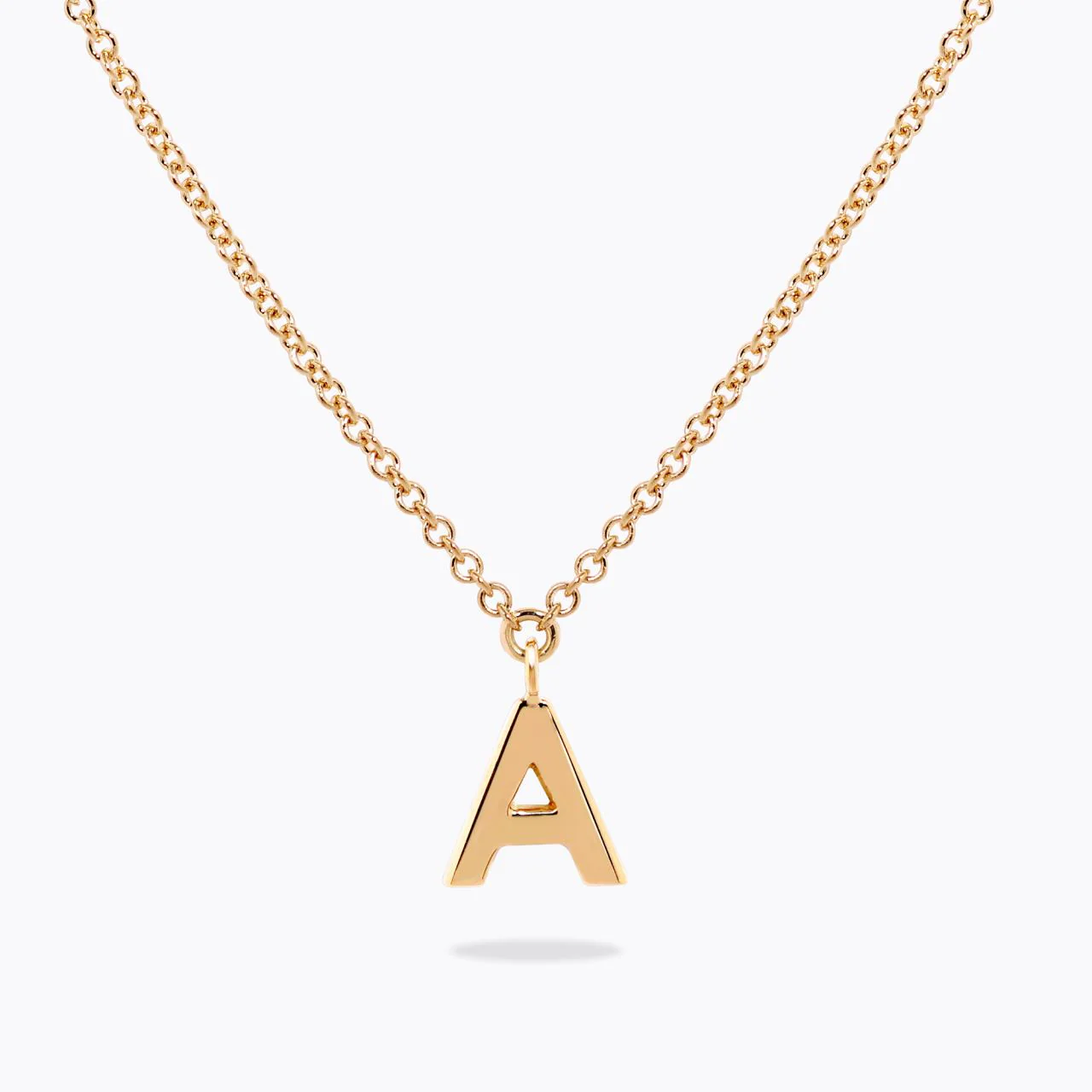 18ct yellow gold initial "A"  necklace