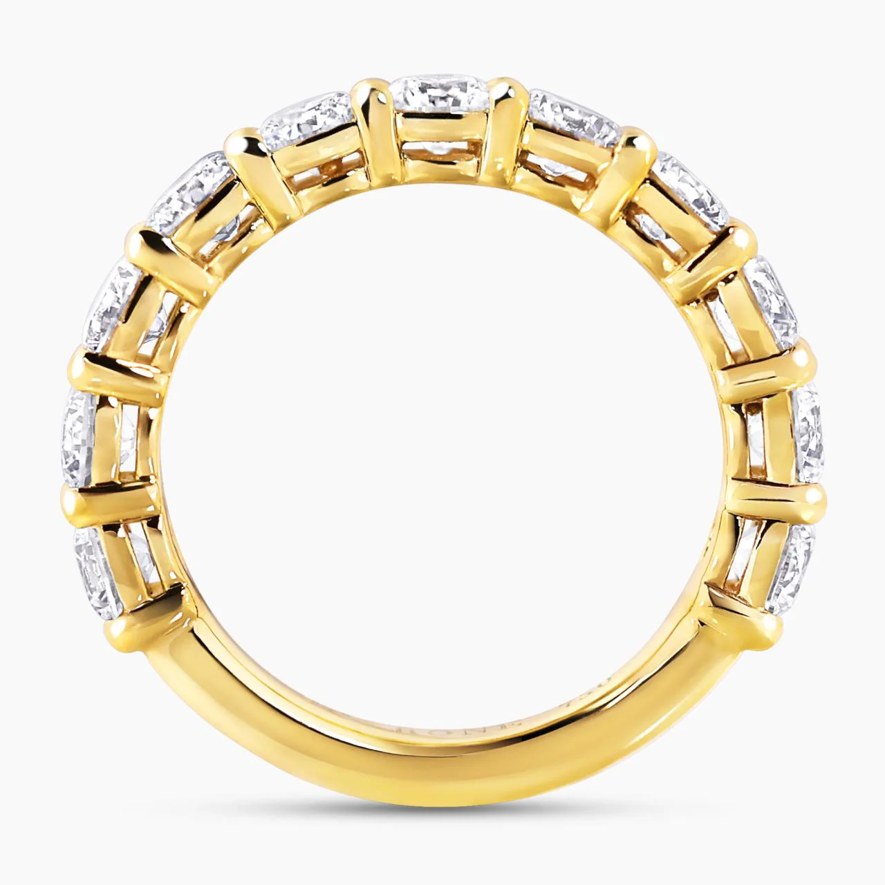 18ct yellow gold Round Brilliant Cut LAB Grown diamond ring - Image 3
