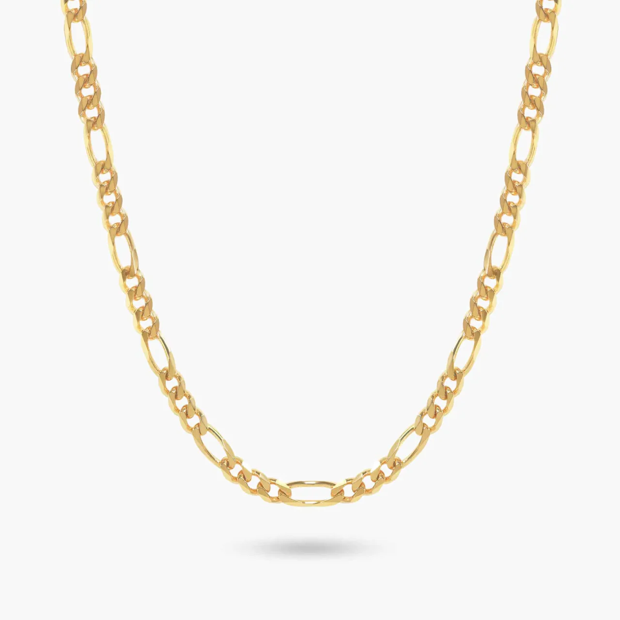 9CT Yellow Gold Figaro 45cm Chain