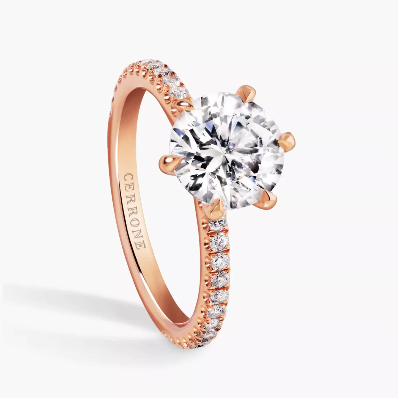 CAPRI DIA - 18ct rose gold 2.01ct FSI2 round brilliant cut diamond engagement ring - Image 4