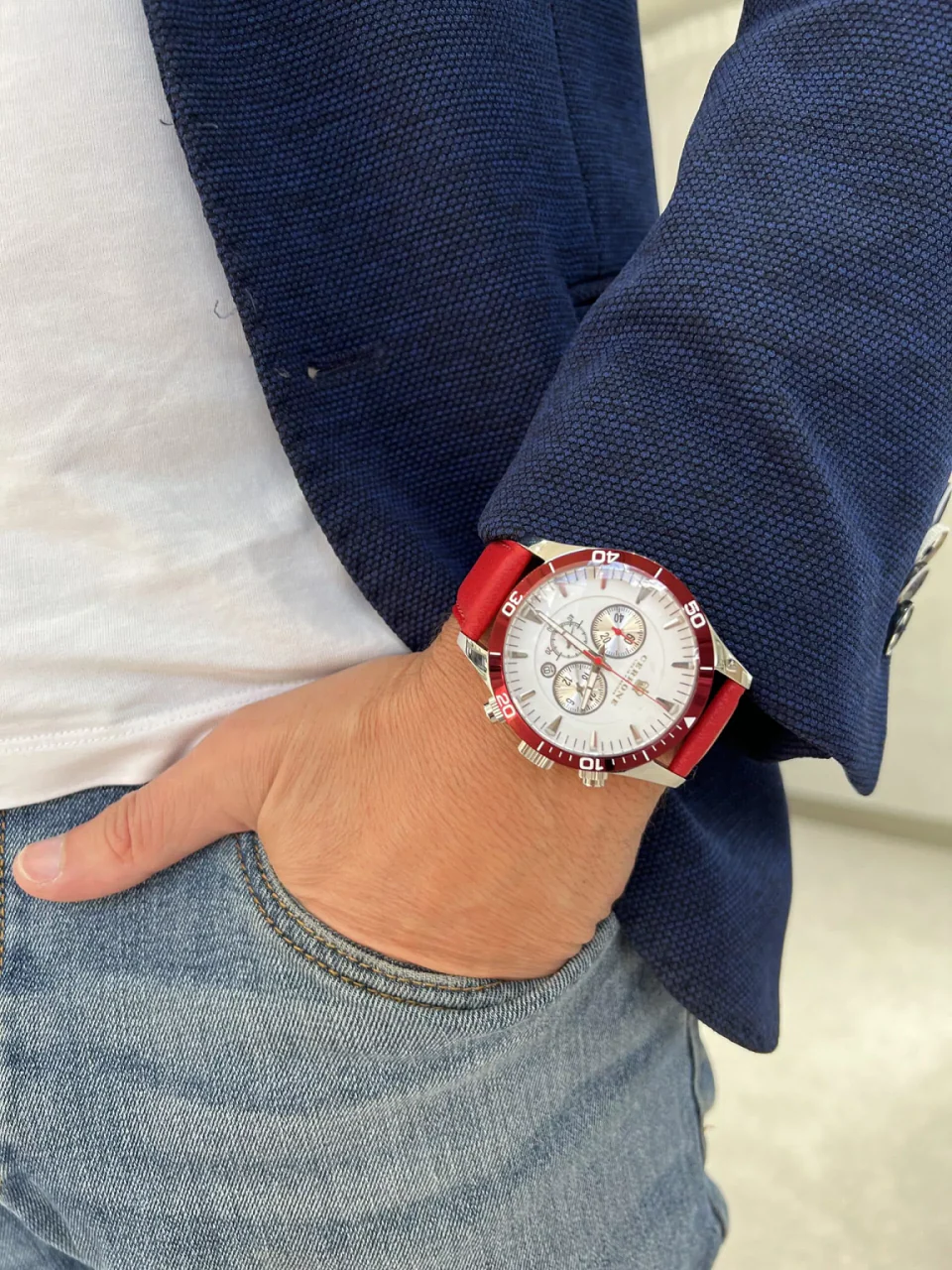 Cerrone 50th Anniversary chronograph ‘Rosso’ watch - Image 5