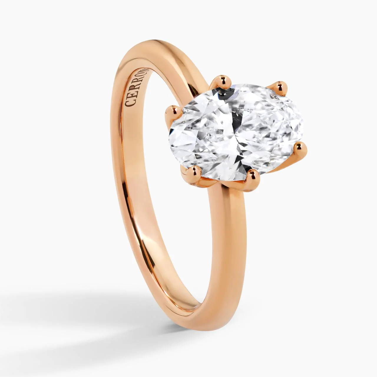 FLORENCE - 18ct rose gold 1.52ct E VS1 oval cut LAB Grown diamond solitaire engagement ring - Image 3