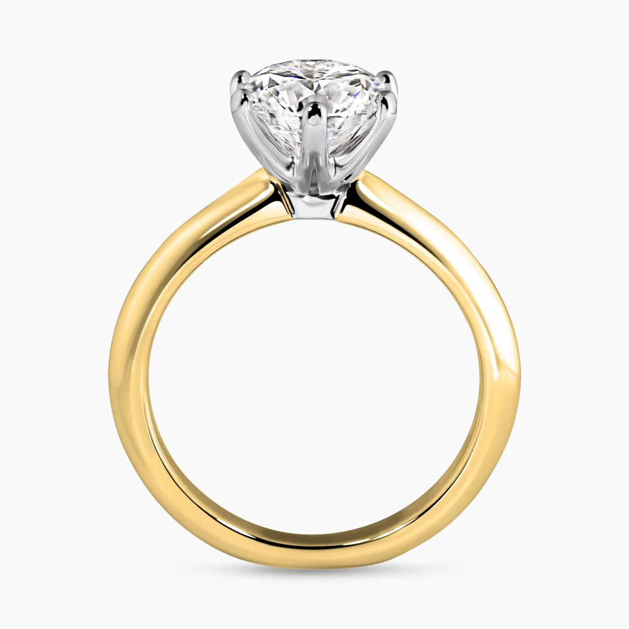 ROME - 18ct yellow and white gold 2.23ct D VS1 LAB Grown round brilliant cut diamond six claw solitaire engagement ring - Image 3