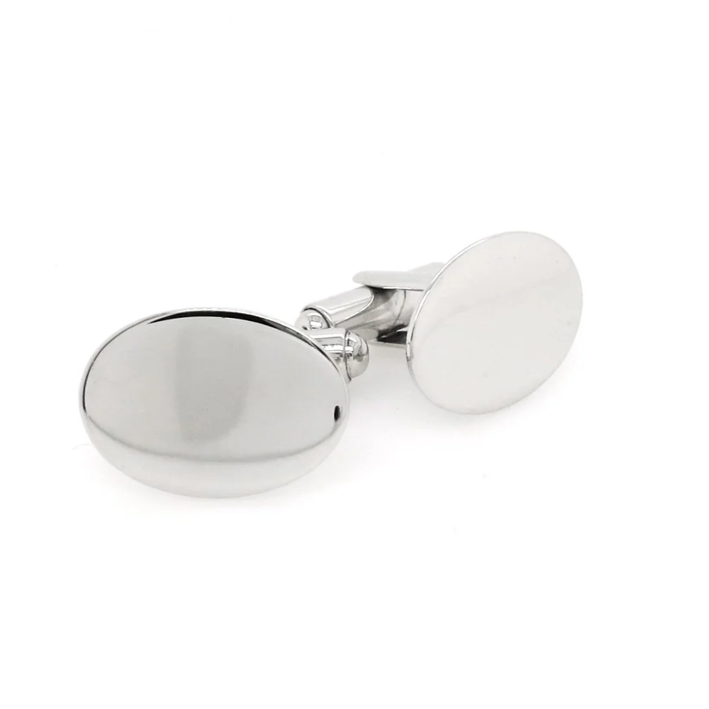 Sterling Silver oval cufflinks - Image 2