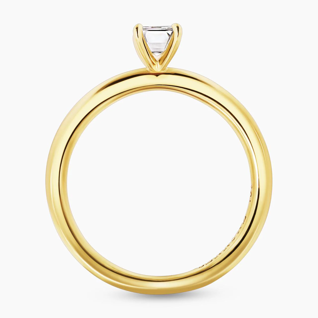 TORINO - 18ct yellow gold 0.50ct emerald cut solitaire ring in a four claw setting - Image 4